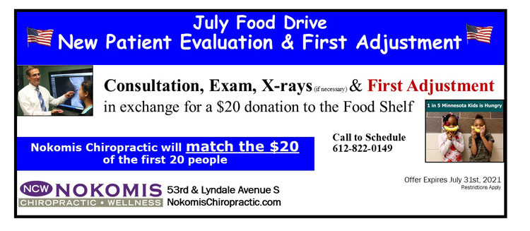 Chiropractic Minneapolis MN July Food Drive